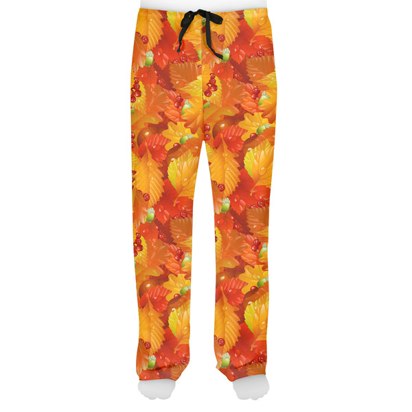 Fall Leaves Men's Pjs Front - on model