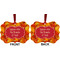 Fall Leaves Metal Benilux Ornament - Front and Back (APPROVAL)