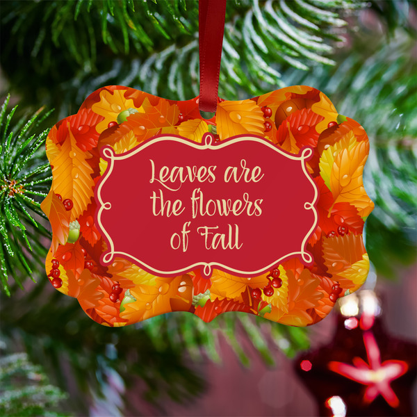 Fall Leaves Metal Benilux Ornament - Lifestyle