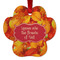 Fall Leaves Metal Paw Ornament - Front