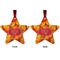 Fall Leaves Metal Star Ornament - Front and Back