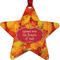 Fall Leaves Metal Star Ornament - Front