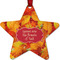 Fall Leaves Metal Star Ornament - Double Sided