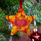 Fall Leaves Metal Star Ornament - Lifestyle