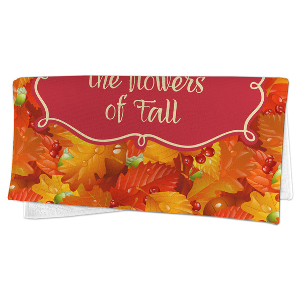 Fall Leaves Microfiber Dish Rag - FOLDED (half)