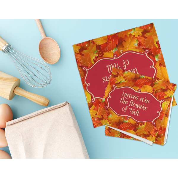 Fall Leaves Microfiber Dish Rag - LIFESTYLE