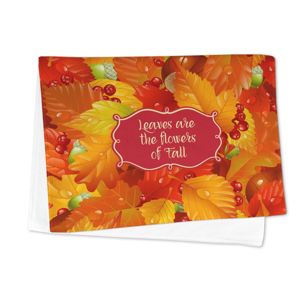 Fall Leaves Microfiber Dish Towel - FOLDED HALF