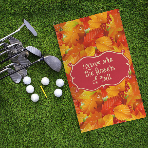 Fall Leaves Microfiber Golf Towels - LIFESTYLE