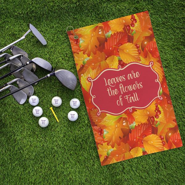 Fall Leaves Microfiber Golf Towels - LIFESTYLE