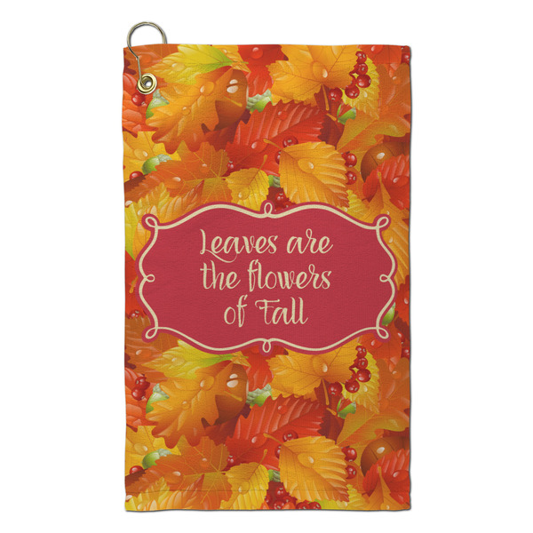 Custom Fall Leaves Microfiber Golf Towel - Small