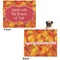 Fall Leaves Microfleece Dog Blanket - Large- Front & Back