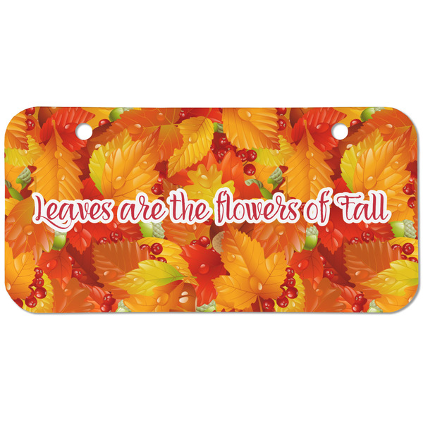 Custom Fall Leaves Mini/Bicycle License Plate (2 Holes)