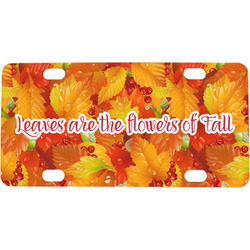 Fall Leaves Mini / Bicycle License Plate (4 Holes)