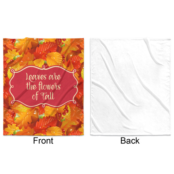 Fall Leaves Minky Blanket - 50"x60" - Single Sided - Front & Back