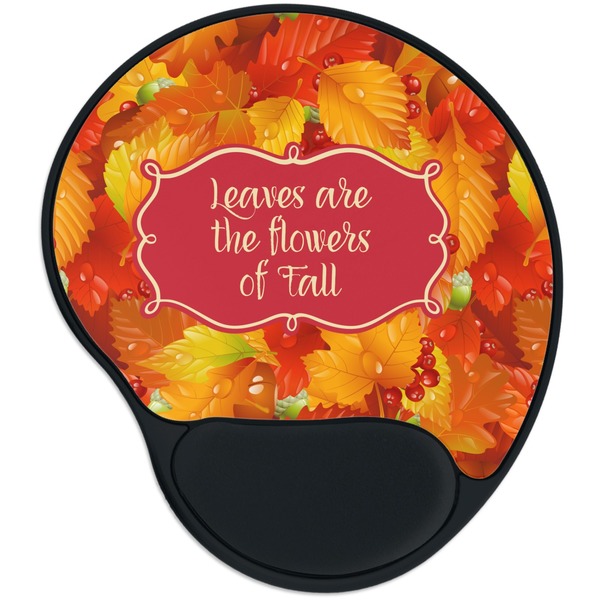 Custom Fall Leaves Mouse Pad with Wrist Support