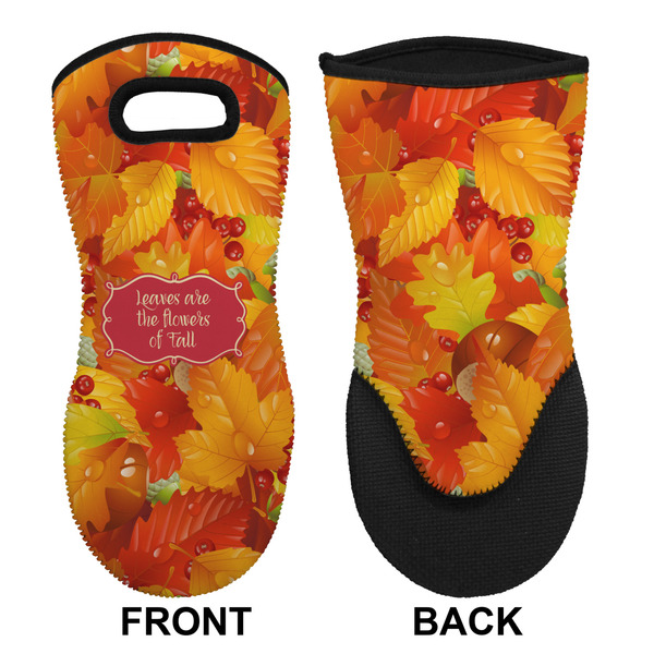 Fall Leaves Neoprene Oven Mitt (Front & Back)