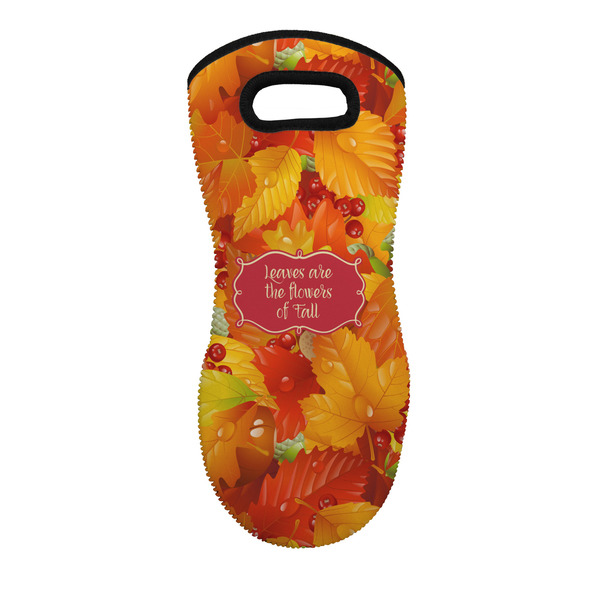 Custom Fall Leaves Neoprene Oven Mitt - Single
