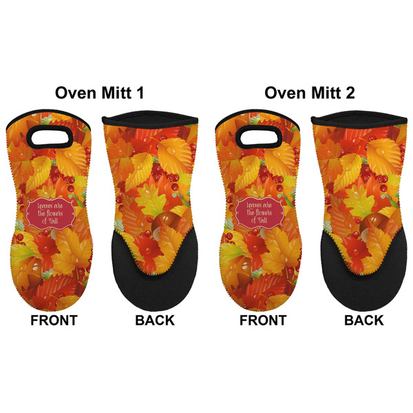 Fall Leaves Neoprene Oven Mitt - Set of 2 - Approval