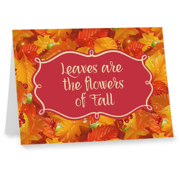Custom Fall Leaves Note cards
