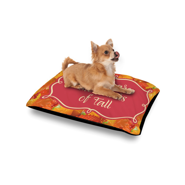 Fall Leaves Outdoor Dog Beds - Small - IN CONTEXT