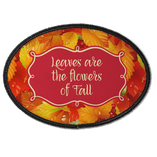 Custom Fall Leaves Iron On Oval Patch