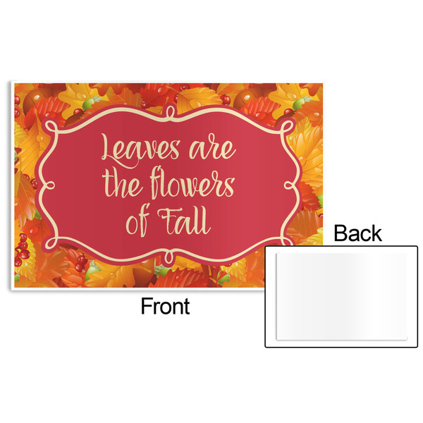 Fall Leaves Disposable Paper Placemat - Front & Back