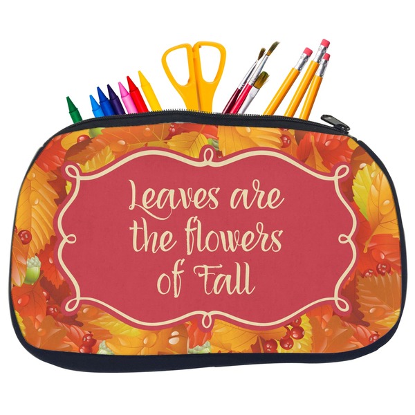 Fall Leaves Pencil / School Supplies Bags - Medium