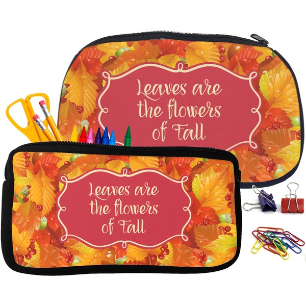 Fall Leaves Pencil / School Supplies Bags Small and Medium