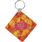 Fall Leaves Diamond Plastic Keychain