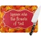 Fall Leaves Personalized Glass Cutting Board