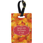 Fall Leaves Plastic Luggage Tag - Rectangular