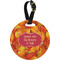 Fall Leaves Personalized Round Luggage Tag