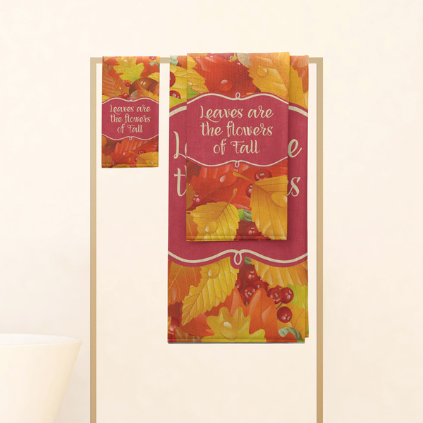 Fall Leaves Personalized Towel Set
