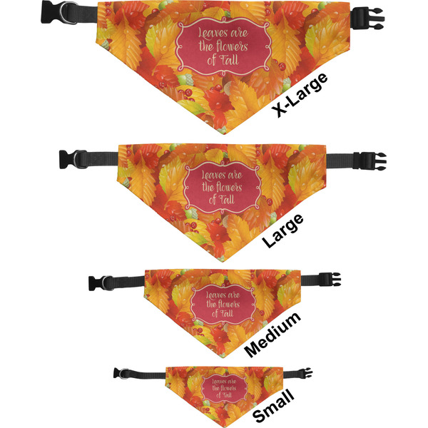 Fall Leaves Pet Bandana Sizes