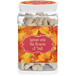 Fall Leaves Dog Treat Jar