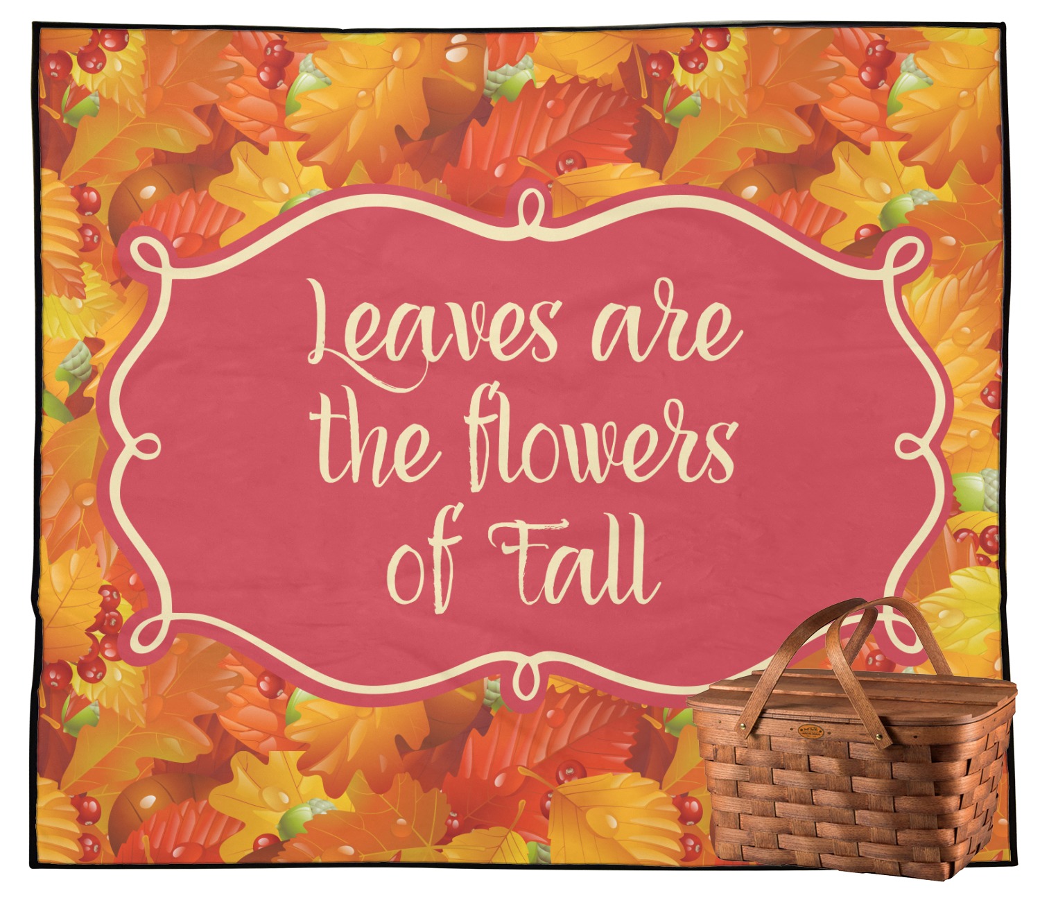 Custom Fall Leaves Outdoor Picnic Blanket YouCustomizeIt