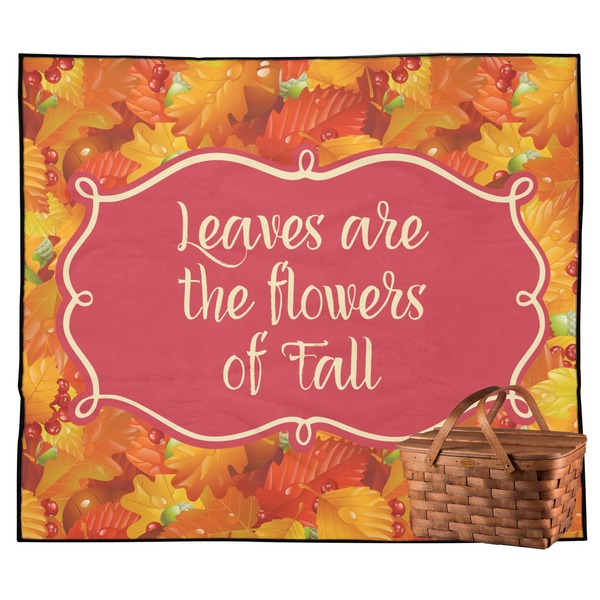 Custom Fall Leaves Outdoor Picnic Blanket