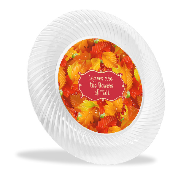 Custom Fall Leaves Plastic Party Dinner Plates - 10"