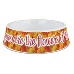 Fall Leaves Plastic Dog Bowl - Large