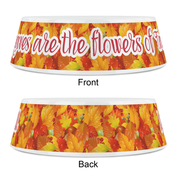 Fall Leaves Plastic Pet Bowls - Small - APPROVAL