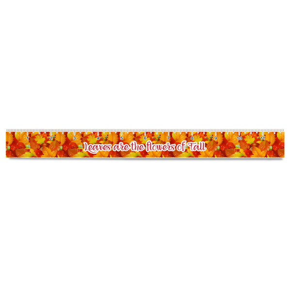 Fall Leaves Plastic Ruler - 12" - FRONT