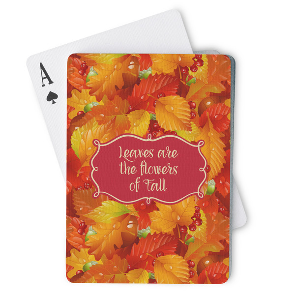 Custom Fall Leaves Playing Cards
