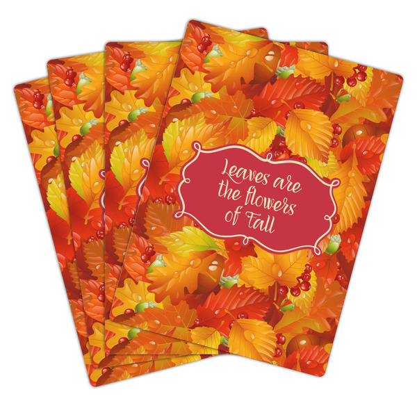 Fall Leaves Playing Cards - Hand Back View