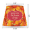 Fall Leaves Poly Film Empire Lampshade - Dimensions