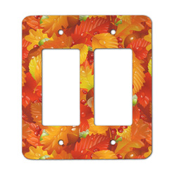 Fall Leaves Rocker Style Light Switch Cover - Two Switch