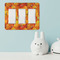 Fall Leaves Rocker Light Switch Covers - Triple - IN CONTEXT