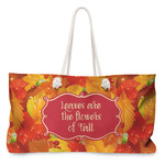 Fall Leaves Large Tote Bag with Rope Handles