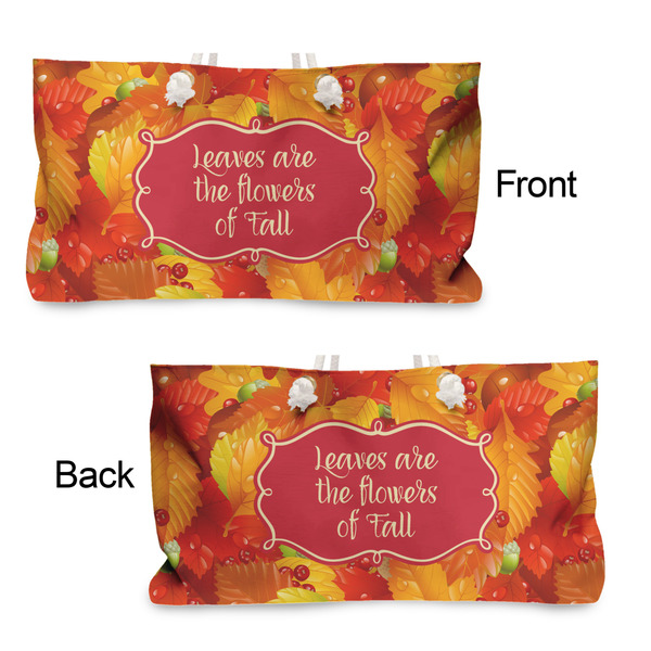 Fall Leaves Large Rope Tote - From & Back View