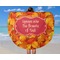 Fall Leaves Round Beach Towel - In Use
