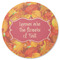 Fall Leaves Round Coaster Rubber Back - Single